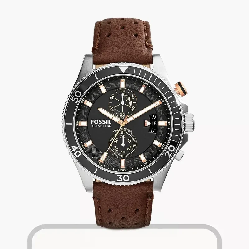 Fossil Wakefield Chronograph Brown Leather Men’s Watch- CH2944